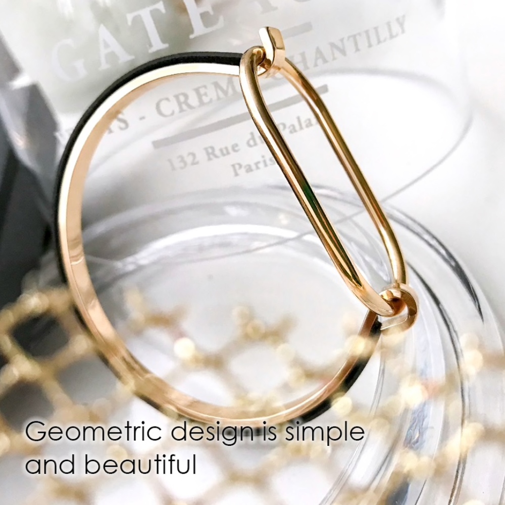 Womens Bangle Bracelet in Gold and Black